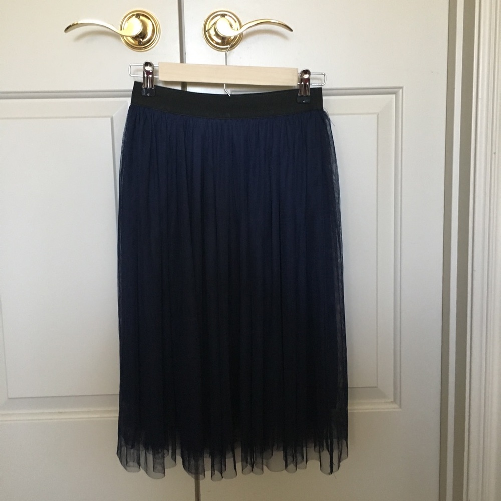 Navy blue tulle skirt